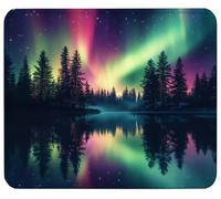Mouse Mat 10.2 x 8.3in Aurora Mouse Pad, Washable Small Mousepads y0-z278 | Mini Rubber Mousemat Lake-4 with Non-Slip Base Computer Desk Accessories Portable for Office Laptop Working Studying