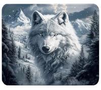 Mouse Mat 10.2 x 8.3in Landscape Mouse Pad, Washable Mousepads y0-z290 | Mini Rubber Mousemat Wolf with Non-Slip Base Computer Desk Accessories Portable for Office Laptop Working Studying