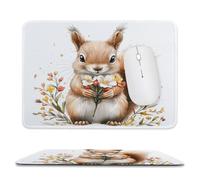 Mouse Mat, 10.63 × 8.66 in Squirrel Chrysanthemum Gaming Mouse Pad zv-859