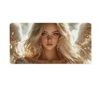 Mouse Mat 1000 x 500 x 3mm Large Gaming Mouse Pad with Stitched Edges, with Non-Slip Base, XXL Extended Large Size Gaming Mousepad, Keyboard Desk Pad with Water Resist Surface, (Women Angels) S-809