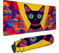 Mouse Mat 1000 x 500 x 3mm Large Mouse Mat Non Slip Rubber Base, Soft Textured Surface with Stitched Edges, Waterproof Desk Mat for PC, Laptop, Laser Mice for Office, Dream Cartoon Printing xn-640