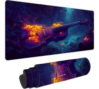 Mouse Mat 1000 x 500 x 3mm Large Mouse Mat Non Slip Rubber Base, Soft Textured Surface with Stitched Edges, Waterproof Desk Mat for PC, Laptop, Laser Mice for Office, Blue Violin Printing xn-516