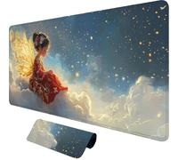Mouse Mat 1000x500mm Large Mouse Pad Cartoon Desk Mat Angel Mousepad with Stitched Edge and Anti-Slip Rubber Base Waterproof Smooth Surface Desk Pad for Office Accessories Gifts for Women Men,o-1898