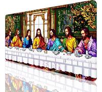 Mouse Mat 1000x500mm Large Mouse Pad Religion Desk Mat The Last Supper Mousepad with Stitched Edge,Anti-Slip Rubber Base Waterproof Smooth Surface Desk Pad,Office Accessories Gifts for Women Men,o-65