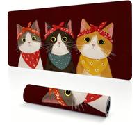 Mouse Mat 1000x500x4mm xxL Large Gaming Mousepad red cat_2 0x0-255