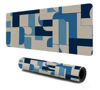 Mouse Mat 1000x600, Gaming Mousepad for Speed and Control, XXL Large Desk Pad Blue Abstraction, Waterproof Soft Smooth Surface, Non-Slip Stitched Edges Rubber Base Mousepad, Home Office Work Decor 292