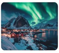 Mouse Mat 11.8 x 9.8in Aurora Mouse Pad, Washable Small Mousepads y0-z275 | Mini Rubber Mousemat Lake with Non-Slip Base Computer Desk Accessories Portable for Office Laptop Working Studying