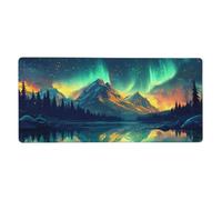Mouse Mat 1200 x 600 mm XXL Aurora Gaming Mouse Pad Mountain Desk Mat Large Keyboard Mat,Waterproof,Non-Slip Base,Stitched Edge Mousemat,Improved Precision And Speed for Keyboard and Mouse,Gifts M292