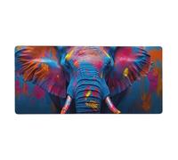 Mouse Mat 1200 x 600 mm XXL Blue Gaming Mouse Pad Elephant Desk Mat Large Keyboard Mat，Waterproof，Non-Slip Base，Stitched Edge Mousemat，Improved Precision And Speed for Keyboard and Mouse，Gifts M856