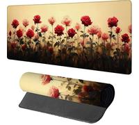 Mouse Mat 1200x600x3mm Flower, Gaming Mouse Pad Rose, Large Desk Mat Non-Slip Rubber Base XXL Mousepad with Stitched Edge, Gaming Accessories, Mousepad Keyboard, for PC Accessories, Laptop, 5-5512