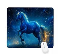 Mouse Mat 13.39×11.02×0.12 Inch Gaming Mouse Pad Blue Keyboard Mat Waterproof with Non-Slip Rubber Base,Mousemat with Stitched Edges,Animal Mousepad for Christmas Decor,Laptop,Office,Home,Gifts J-38