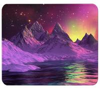 Mouse Mat 13.4 x 11.0in Aurora Mouse Pad, Washable Small Mousepads y0-z277 | Mini Rubber Mousemat Lake-2 with Non-Slip Base Computer Desk Accessories Portable for Office Laptop Working Studying