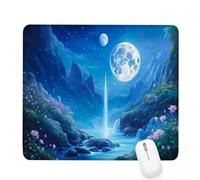 Mouse Mat 14.17×11.81×0.12 Inch Gaming Mouse Pad Blue Keyboard Mat Waterproof with Non-Slip Rubber Base,Mousemat with Stitched Edges,Canyon Mousepad for Christmas Decor,Laptop,Office,Home,Gifts J-134