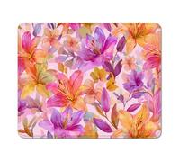 mouse mat 150 x 200 x 3 mm Gaming Mouse Pad with Non-Slip Rubber Base and Smooth Surface, Portable, Compatible with Laser and Optical Mice, Mouse Pad for Home Office Work, Colorful & Lily XS#709