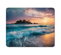 mouse mat 150 x 200 x 3 mm Gaming Mouse Pad with Non-Slip Rubber Base and Smooth Surface, Portable, Compatible with Laser and Optical Mice, Mouse Pad for Home Office Work, Landscape & Ocean XS#751