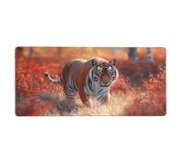 Mouse Mat 1500 x 800 mm XXL Autumn Gaming Mouse Pad Tiger Desk Mat Large Keyboard Mat,Waterproof,Non-Slip Base,Stitched Edge Mousemat,Improved Precision And Speed for Keyboard and Mouse,Gifts M677