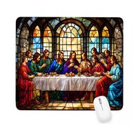 Mouse Mat 16.54×13.78×0.12 inches Gaming Mouse Pad Colorful Keyboard Mat Waterproof with Non-Slip Rubber Base,Mousemat with Stitched Edges,Reunion Mousepad for Christmas Decor,Laptop,Office,Home J-148