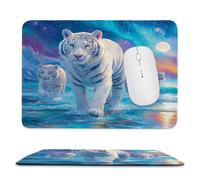 Mouse Mat, 16.54 × 13.78 in Aurora White Tiger Gaming Mouse Pad zv-449