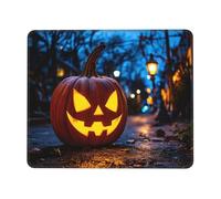 Mouse Mat 180 x 220mm, Gaming Mouse Pad Halloween Pumpkin Small Mousepad Portable Non-Slip Base Washable Compact Mousemat, Keyboard Mats home Office Accessories Office Decor for Wome F-886