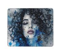 Mouse Mat 180 x 220mm, Gaming Mouse Pad Sexy Women Small Mousepad Portable Non-Slip Base Washable Compact Mousemat, Lycra Surface Keyboard Mats home Office Accessories Office Decor for Wome F-960