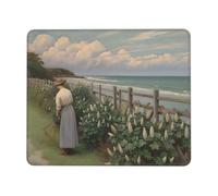 Mouse Mat 180 x 220mm, Gaming Mouse Pad Women Garden Small Mousepad Portable Non-Slip Base Washable Compact Mousemat, Lycra Surface Keyboard Mats home Office Accessories Office Decor for Wome F-640