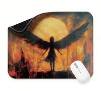 Mouse Mat 200 x 150 x 3 mm Angel Sunset Mouse Pad, Soft Smooth Surface, Non-Slip Rubber Base Waterproo Mousepad, Waterproof Surface, Precision Stitched Edges Mousepad for Desk, Gifts for Men t0s-500