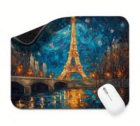 Mouse Mat 200 x 150 x 3 mm Blue Iron Tower Mouse Pad, Soft Smooth Surface, Non-Slip Rubber Base Waterproo Mousepad, Waterproof Surface, Precision Stitched Edges Mousepad for Desk,Gifts for Men t0s-364