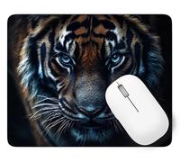 Mouse Mat 200 x 150 x 3 mm Gaming Mouse Pad Tiger Keyboard Mat Waterproof with Non-Slip Rubber Base, Mousemat with Stitched Edges, Animal Mousepad for Christmas Decor, Laptop, Office, Home p1j-481