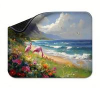Mouse Mat 200 x 150 x 3 mm Red-Crowned Crane Sea Mouse Pad, Soft Smooth Surface, Non-Slip Rubber Base Waterproo Mousepad, Waterproof Surface, Precision Stitched Edges Mousepad, Gifts for Men t0s-841