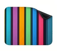 Mouse Mat 200x150x3mm, Small Mouse Pad, with Non-Slip Rubber Base, Gaming Accessories Smooth Surface for Precise Control, Washable, Durable Stitched Edges Design, Home, Office Color Stripe X-z-4226