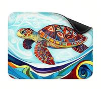 Mouse Mat 200x150x3mm, Small Mouse Pad, with Non-Slip Rubber Base, Gaming Accessories Smooth Surface for Precise Control, Washable, Stitched Edges Design, for Home, Office Color Sea Turtle X-z-134