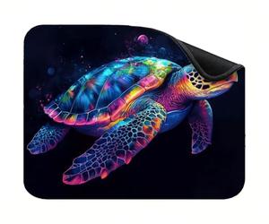 Mouse Mat 220x180x3mm, Small Mouse Pad, with Non-Slip Rubber Base, Gaming Accessories Smooth Surface for Precise Control, Washable, Durable Stitched Edges Design, Home, Office Color Turtle X-z-7527