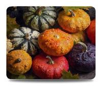 Mouse Mat 230 x 180 x 3 mm Gaming Mouse Pad, Non-Slip Rubber Base, Waterproof Surface Mousepad, Stitched Edges, Compatible with Laser and Optical Mice, Pumpkin Desk Mat, Gifts for Man Cute 0d-822