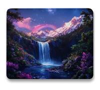 Mouse Mat 230 x 180 x 3mm, Gaming Mouse Pad Landscape, Optimised for Gaming Sensors, Moderate Surface Friction, Non-Slip Mousepad with Stitched Edge for Computers, Laptop, PC, Waterfall (3) c0-511