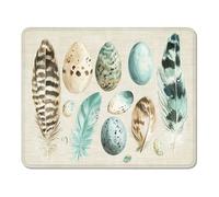 mouse mat 240 x 200 x 3 mm Gaming Mouse Pad with Non-Slip Rubber Base and Smooth Surface, Portable, Compatible with Laser and Optical Mice, Mouse Pad for Home Office Work, Easter & Feather XS#167