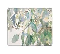 Mouse Mat 250 x 200mm, Gaming Mouse Pad Green Leaf Small Mousepad Portable Non-Slip Base Washable Compact Mousemat, Lycra Surface Keyboard Mats home Office Accessories Office Decor for Wome F-537
