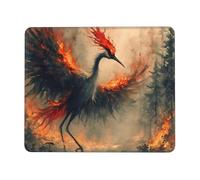 Mouse Mat 250 x 200mm, Gaming Mouse Pad Red Crowned Crane Small Mousepad Portable Non-Slip Base Washable Compact Mousemat, Keyboard Mats home Office Accessories Office Decor for Wome F-903