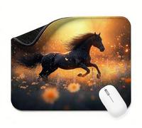 Mouse Mat 250 x 210 x 3 mm Sunset Horse Mouse Pad, Soft Smooth Surface, Non-Slip Rubber Base Waterproo Mousepad, Waterproof Surface, Precision Stitched Edges Mousepad for Desk, Gifts for Men t0s-98