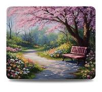 Mouse Mat 260 x 210 x 3 mm Gaming Mouse Pad, Non-Slip Rubber Base, Waterproof Surface Mousepad, Stitched Edges, Compatible with Laser and Optical Mice, Flower Desk Mat, Gifts for Man Tree 0d-392