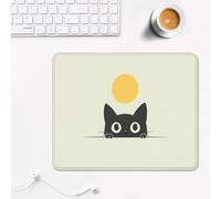 mouse mat 260 x 210 x 3 mm Gaming Mouse Pad with Non-Slip Rubber Base and Smooth Surface, Portable, Compatible with Laser and Optical Mice, Mouse Pad for Home Office Work, Cartoon & Cat XS#1173