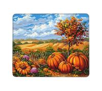 Mouse Mat 270 x 220mm, Gaming Mouse Pad Autumn Pumpkin Small Mousepad Portable Non-Slip Base Washable Compact Mousemat, Lycra Surface Keyboard Mats home Office Accessories Office Decor for Wome F-712