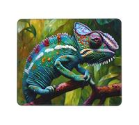 Mouse Mat 270 x 220mm, Gaming Mouse Pad Chameleon Small Mousepad Portable Non-Slip Base Washable Compact Mousemat, Lycra Surface Keyboard Mats home Office Accessories Office Decor for Wome F-54