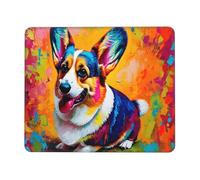 Mouse Mat 270 x 220mm, Gaming Mouse Pad Corgi Small Mousepad Portable Non-Slip Base Washable Compact Mousemat, Lycra Surface Keyboard Mats home Office Accessories Office Decor for Wome F-456