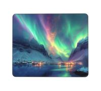 Mouse Mat 270 x 220mm, Gaming Mouse Pad Northern Lights Small Mousepad Portable Non-Slip Base Washable Compact Mousemat, Lycra Surface Keyboard Mats home Office Accessories Office Decor for Wome F-50