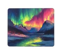 Mouse Mat 270 x 220mm, Gaming Mouse Pad Norwegian Aurora Small Mousepad Portable Non-Slip Base Washable Compact Mousemat, Keyboard Mats home Office Accessories Office Decor for Wome F-624