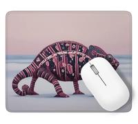 Mouse Mat 290 x 240 x 3 mm Gaming Mouse Pad Animal Keyboard Mat Waterproof with Non-Slip Rubber Base, Mousemat with Stitched Edges, Lizard Mousepad for Christmas Decor, Laptop, Office, Home p1j-864