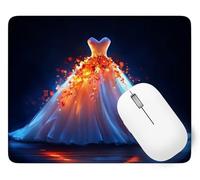 Mouse Mat 290 x 240 x 3 mm Gaming Mouse Pad Dream Keyboard Mat Waterproof with Non-Slip Rubber Base, Mousemat with Stitched Edges, Wedding Dress Mousepad for Christmas Decor, Office, Home p1j-970