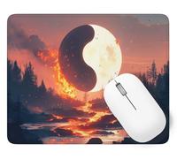 Mouse Mat 290 x 240 x 3 mm Gaming Mouse Pad Dream Keyboard Mat Waterproof with Non-Slip Rubber Base, Mousemat with Stitched Edges, Mountain Mousepad for Christmas Decor, Laptop, Office, Home p1j-256