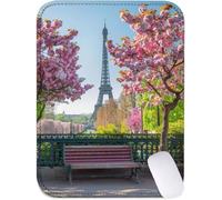 Mouse Mat 29x24 cm Small Desk Mat Landscape Gaming Mouse Pad, Waterproof Washable Surface, Portable, Stitched Edges Mousepad, Desk Pad with Non-Slip Rubber Base, Office Accessories (Iron Tower) J2-760