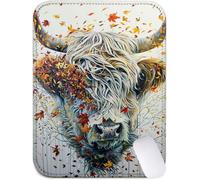 Mouse Mat 29x24 cm Small Desk Mat Maple Leaf Gaming Mouse Pad, Waterproof Washable Surface, Portable, Stitched Edges Mousepad, Desk Pad with Non-Slip Rubber Base, Office Accessories (Cow) J2-574